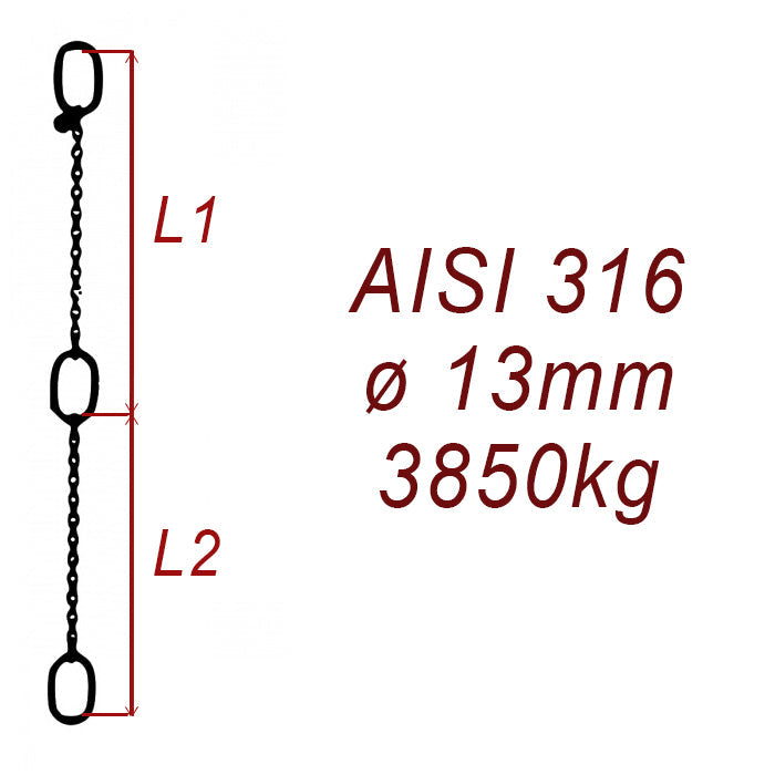 CPK 13 - Zawiesie łańcuchowe nierdzewne do pomp zanurzeniowych, nośność 3850kg - Pumpenkette