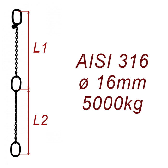 CPK 16 - Zawiesie łańcuchowe nierdzewne do pomp zanurzeniowych, nośność 5000kg - Pumpenkette
