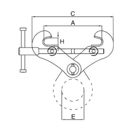Uchwyt klamrowy do przenoszenia profili stalowych IPTKW - CROSBY
