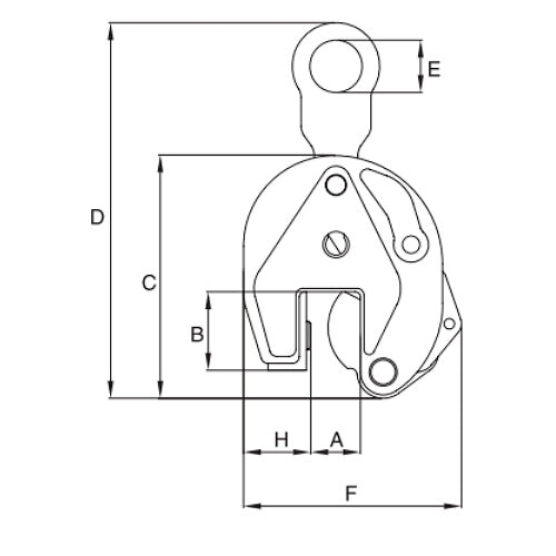 Uchwyt do podnoszenia pionowego IP10 - CROSBY, z uchem