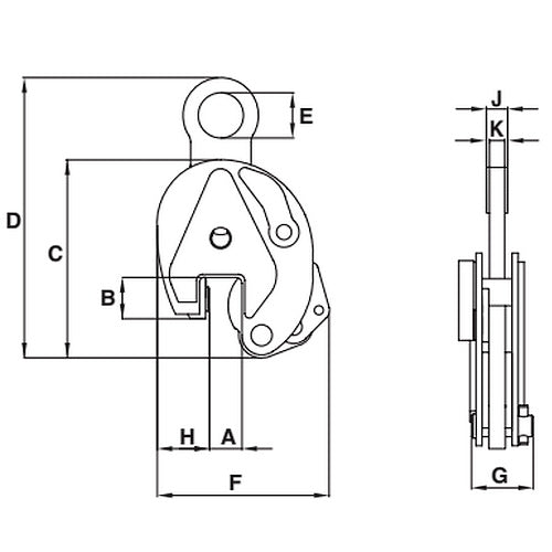 Uchwyt poziomy do przenoszenia profili stalowych IPVUZ - CROSBY