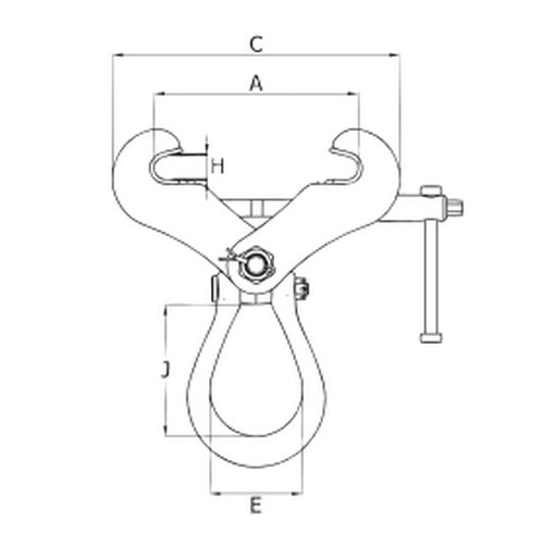 Uchwyt klamrowy do przenoszenia profili stalowych IPTKU/D - CROSBY