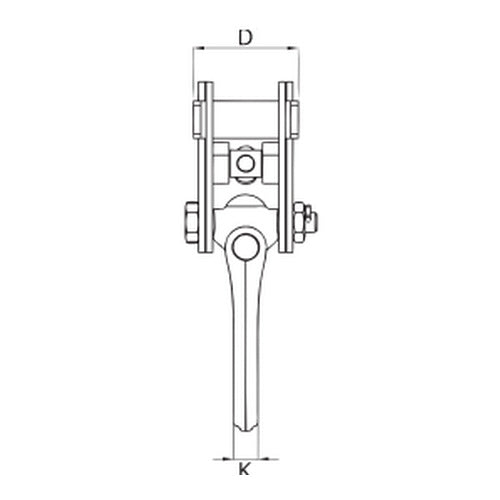 Uchwyt klamrowy do przenoszenia profili stalowych IPTKU/D - CROSBY