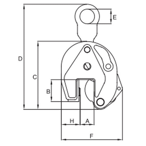 Uchwyt do podnoszenia pionowego IP10J - CROSBY - większy otwór szczęk