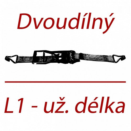 OVASLING, typ 2002 - Pas transportowy dwuczęściowy z IHD hakem, LC 1000daN