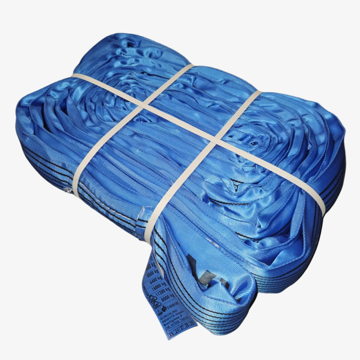 RSK 8000kg Zawiesie wężowe o obwodzie zamkniętym, wzmocnione, niebieskie