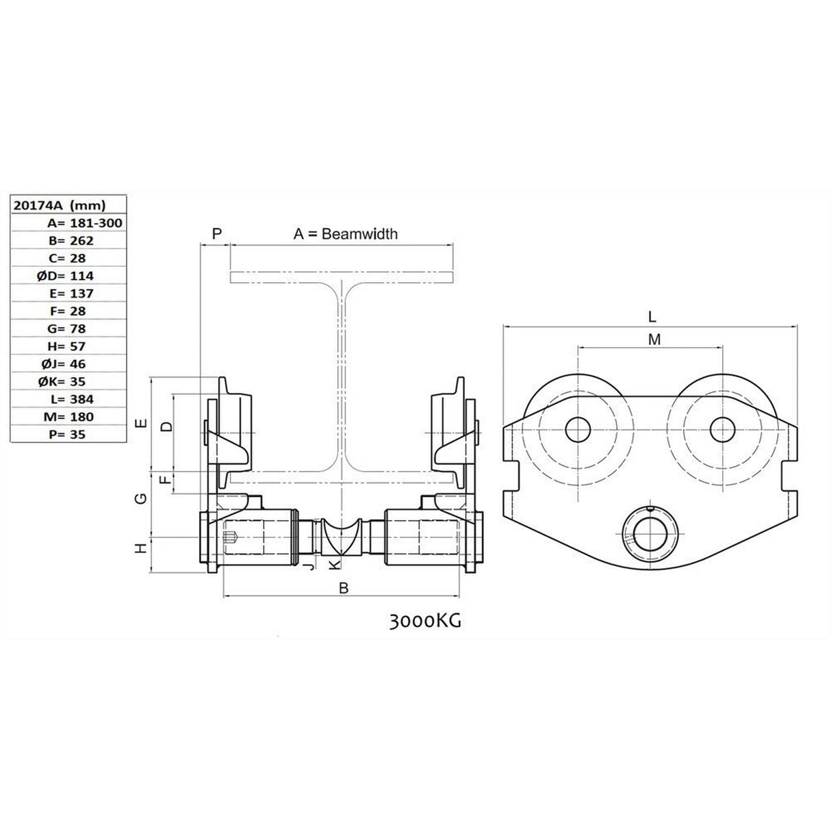 Wózek ręczny pchany SVERO, typ 20