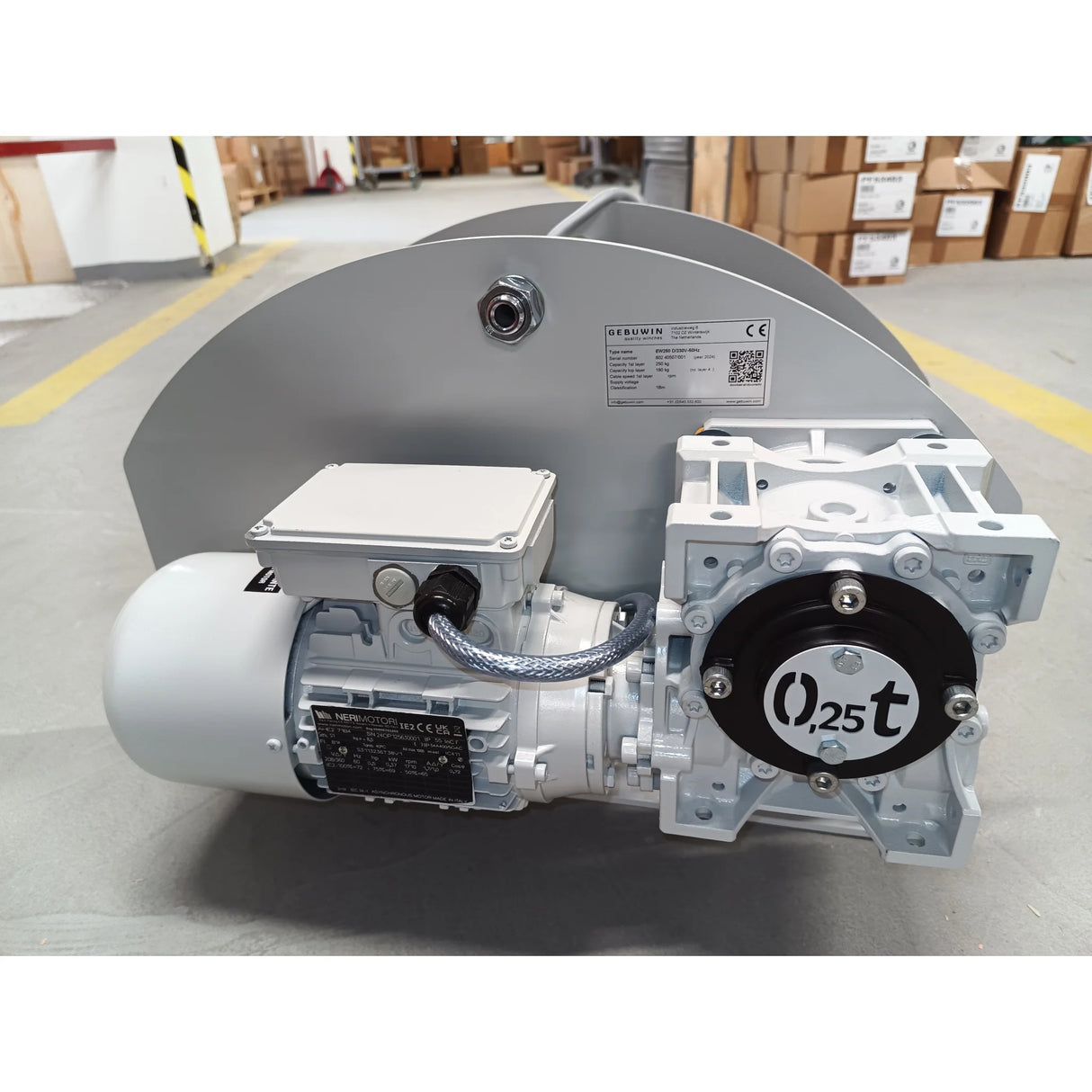 Elektryczna wciągarka linowa e-W do podnoszenia, 400V, GR – lakowana, GEBUWIN