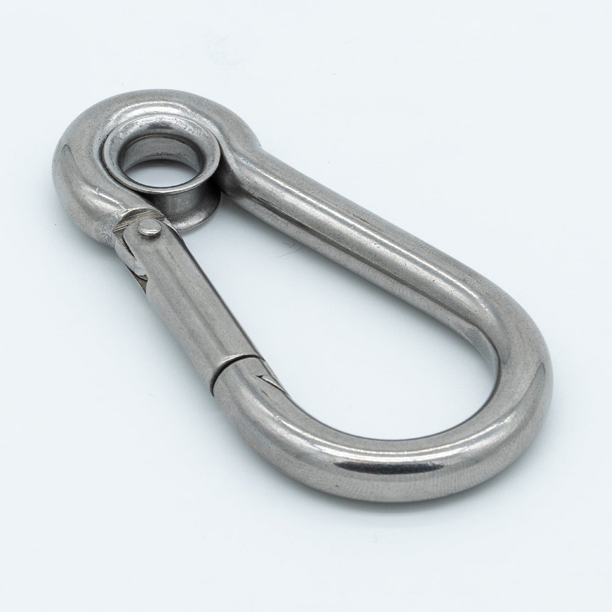 Karabińczyk nierdzewny z kauszą, AISI 316 (A4), 120kg