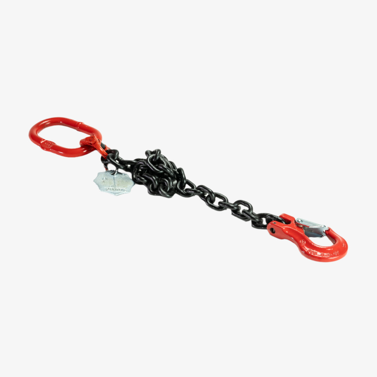 Zawiesie łańcuchowe 1-cięgnowe klasa 8, Ogniwo-Hak, średnica 7mm, nośność 1500kg