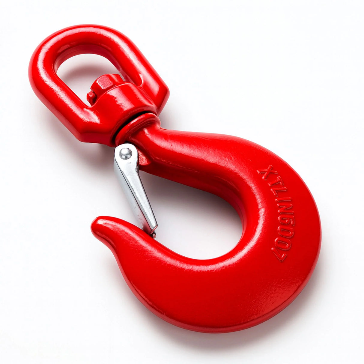 Obrotowy hak wysokowytrzymałościowy z uchem, bez łożyska, czerwony, DELTA