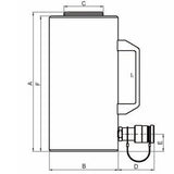 Cylinder hydrauliczny / siłownik aluminiowy HAC S HOLMATRO, powrót sprężynowy