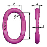 Oval ogniwa dla punktu mocującego PP - POWER POINT RUD VIP