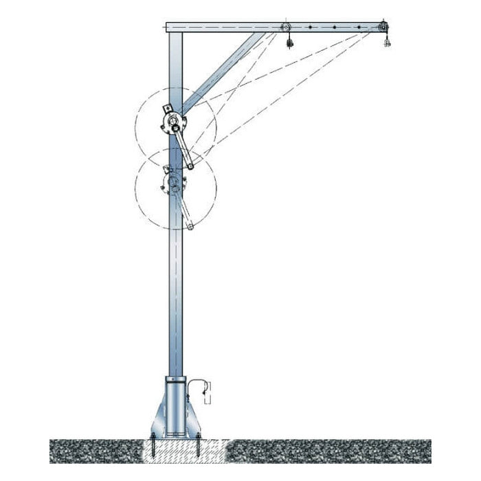 Żuraw obrotowy 4551.0,3 4571.0,3, udźwig 300kg, 700-1300mm