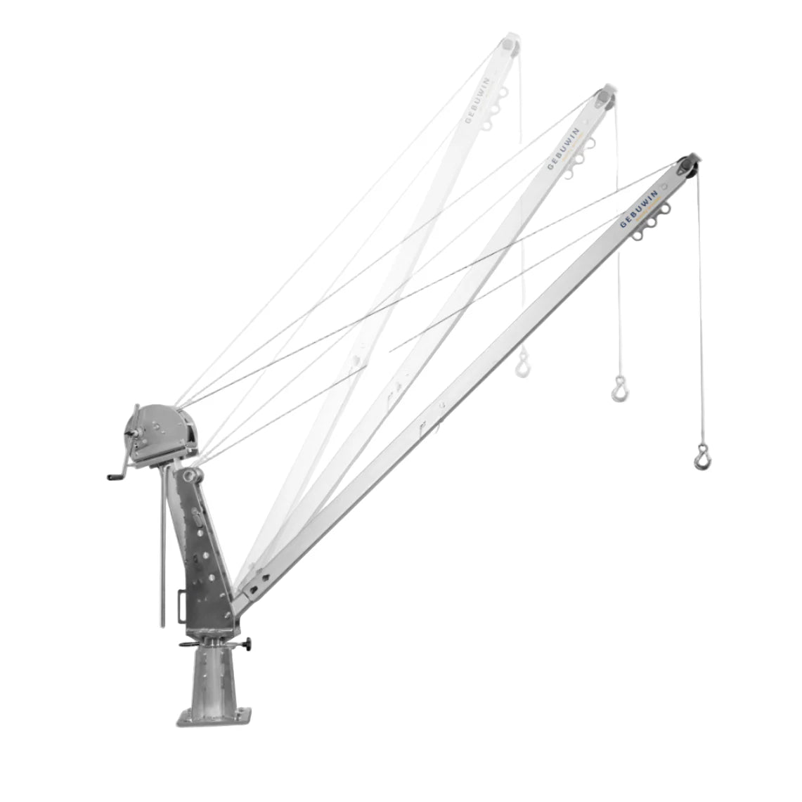 Żuraw obrotowy SD750 nośność 750/500kg, wysięg 2m, nierdzewny AISI 316, GEBUWIN