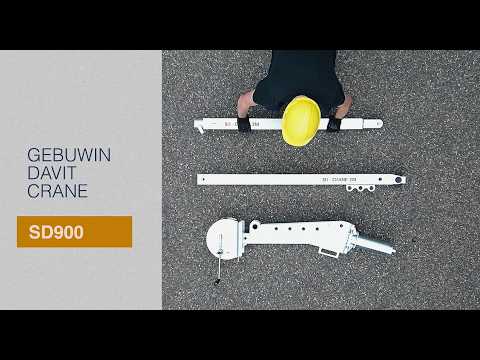 Obrotowy żuraw SD900, udźwig 900/600 kg, zasięg do 2 m, GEBUWIN