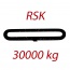 RSK 30000kg - długość L1=8m - Zawiesie wężowe, obwód zamknięty - wzmocniony, pomarańczowe
