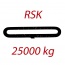 RSK 25000kg - długość L1=8m - Zawiesie wężowe, obwód zamknięty - wzmocniony, pomarańczowe