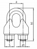Zacisk linowy kabłąkowy EN 13411-5, ocynk (dawn. DIN 1142)