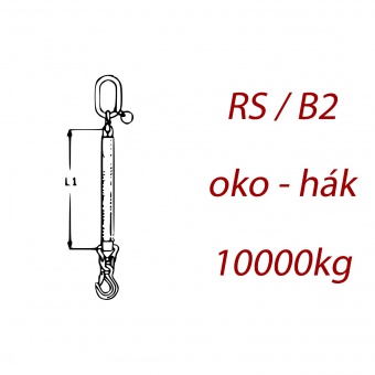 Zawiesie pasowe 1-cięgnowe, ogniwo - hak, nośność 10000kg