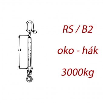 Zawiesie pasowe 1-cięgnowe, ogniwo - hak, nośność 3000kg