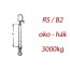 Zawiesie pasowe 1-cięgnowe, ogniwo - hak, nośność 3000kg, długość taśmy 4m