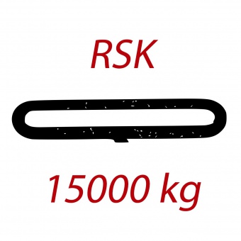 RSK 15000kg Zawiesie wężowe o obwodzie zamkniętym, wzmocnione, pomarańczowe
