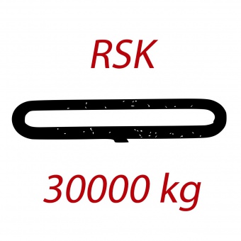 RSK 30000kg Zawiesie wężowe o obwodzie zamkniętym, wzmocnione, pomarańczowe