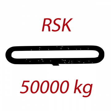 RSK 50000kg Zawiesie wężowe o obwodzie zamkniętym, wzmocnione, pomarańczowe