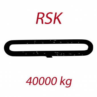 RSK 40000kg Zawiesie wężowe o obwodzie zamkniętym, wzmocnione, pomarańczowe