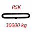 RSK 30000kg - długość L1=10m - Zawiesie wężowe, obwód zamknięty - wzmocniony, pomarańczowe