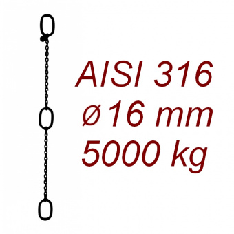 CPK 16 - Zawiesie łańcuchowe nierdzewne do pomp zanurzeniowych, nośność 5000kg - Pumpenkette
