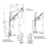 Żuraw obrotowy DKV550/1300, udźwig 550kg, 800-1300mm, HAACON