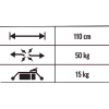 Zacisk gumowy płaski bez haczyków, 50kg, l=1,1m, 2-PACK